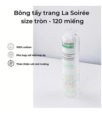Bông Tẩy Trang Cotton La Soirée 120 Miếng