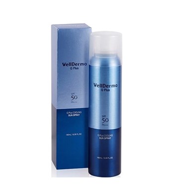 Xịt chống nắng WellDerma G Plus Cooling Sun Spray SPF50+/PA+++ 180ml