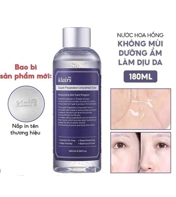 Nước dưỡng Klairs Unscented 180ml