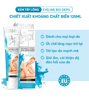 Kem tẩy lông Eveline Cosmetics Hair Removal Cream 125ml #Sea Minerals