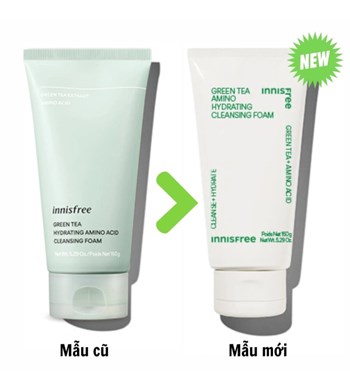 Sữa rửa mặt Innisfree Green Tea Amino Hydrating Cleansing Foam 150gr