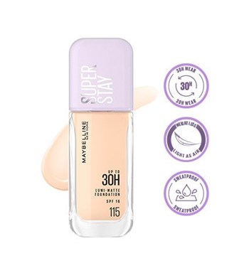 Kem nền bắt sáng 30hr Maybelline New York Super Stay Lumi-Matte SPF16 35ml #115