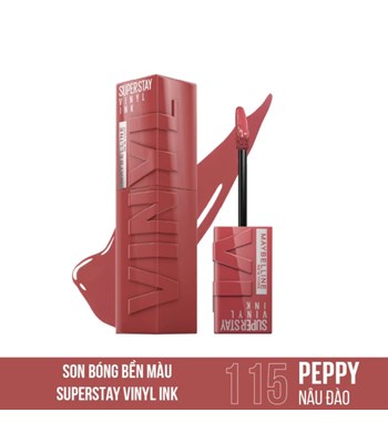 Son bóng Maybelline New York Superstay Vinyl Ink 4.2ml #115.Peppy