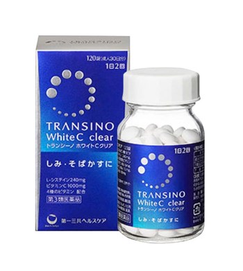 Viên uống hỗ trợ sáng da Transino White C Clear (120 viên)