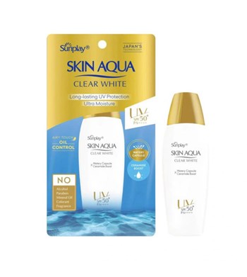 Sữa chống nắng Rohto Sunplay Skin Aqua Clear White UV SPF50+/PA++++ 55gr