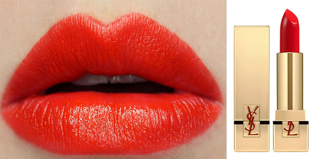 Thỏi son đỏ cam đẹp nhất - Yves Saint Laurent Rouge Pur Couture màu #13 Le Orange