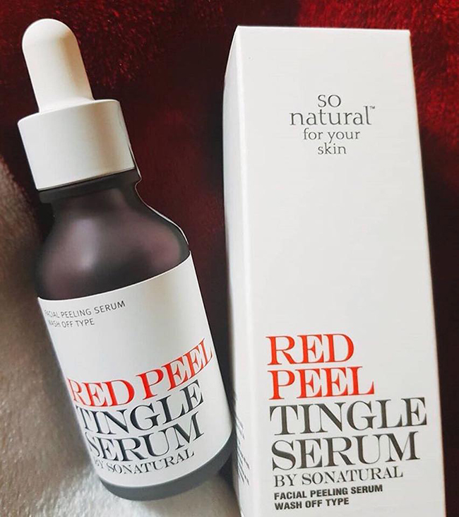 review tinh chat red peel tingle serum by sonatural hinh anh 2