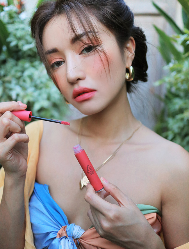 son kem ly 3ce stylenanda velvet lip tint flower garden matte texture new version hinh anh 3