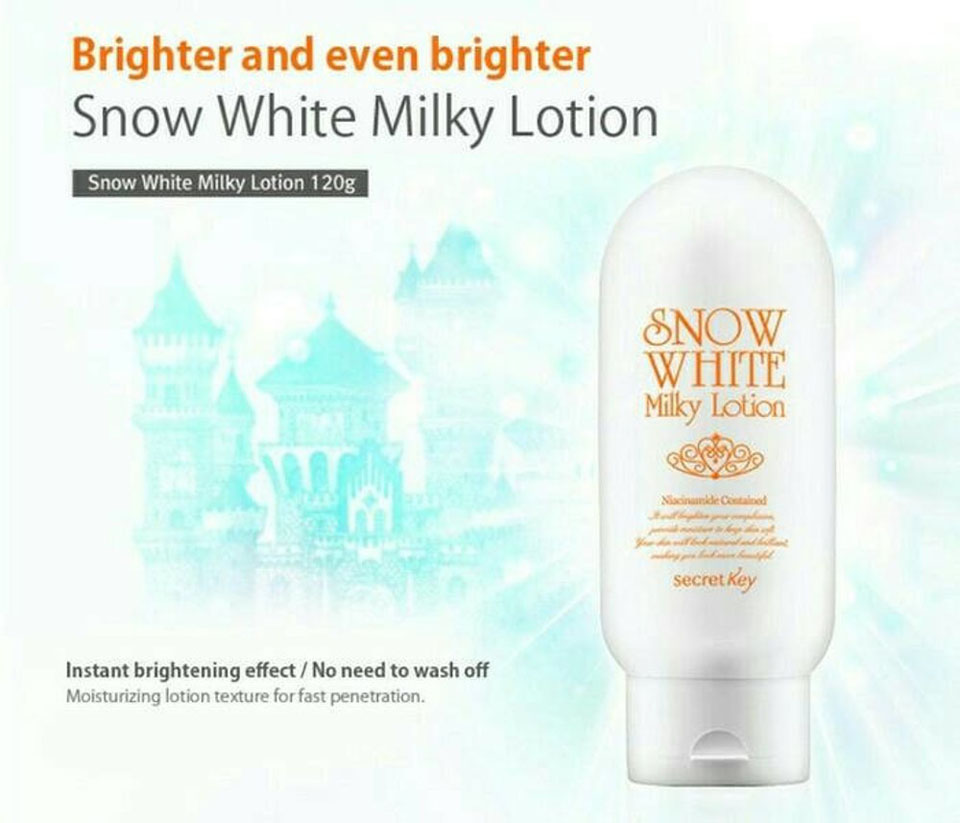 sua duong trang toan than secret key snow white milky lotion 120gr hinh anh 1