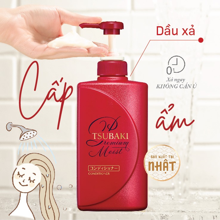 dau xa duong toc tsubaki premium conditioner 490ml hinh anh 3