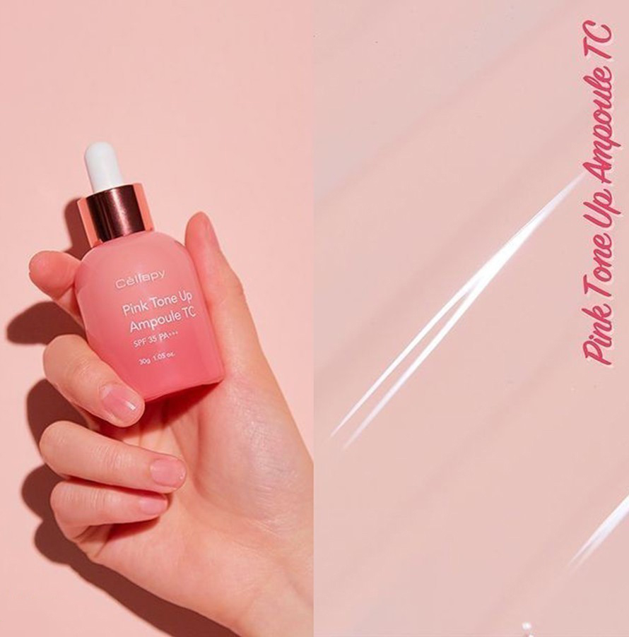 tinh chat duong cellapy pink tone up ampoule tc spf35pa 30gr hinh anh 1