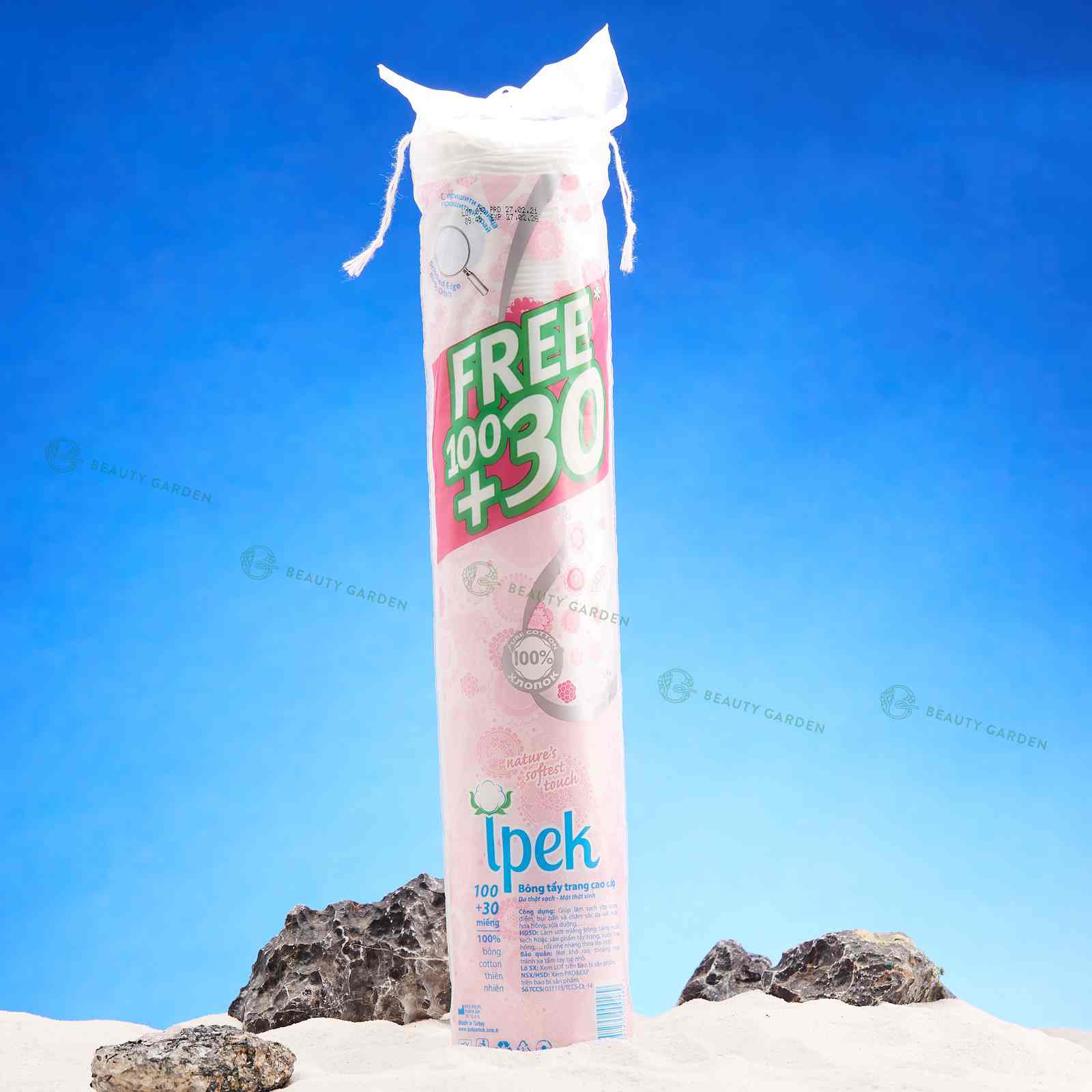 bong tay trang cotton ipek cotton pads 130 mieng hinh anh 1