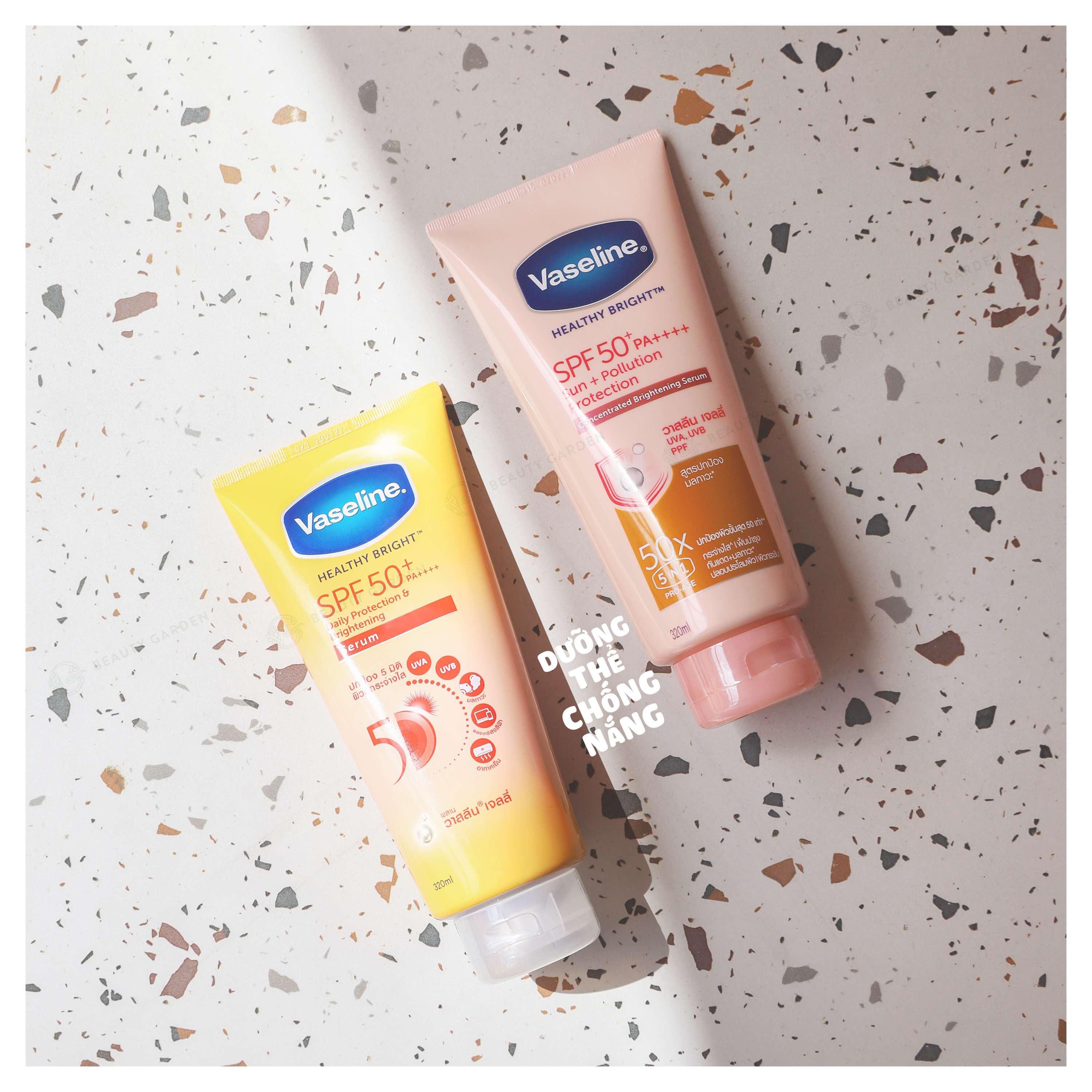 sua duong the vaseline healthy bright daily protection brightening spf50pa 320ml hinh anh 1