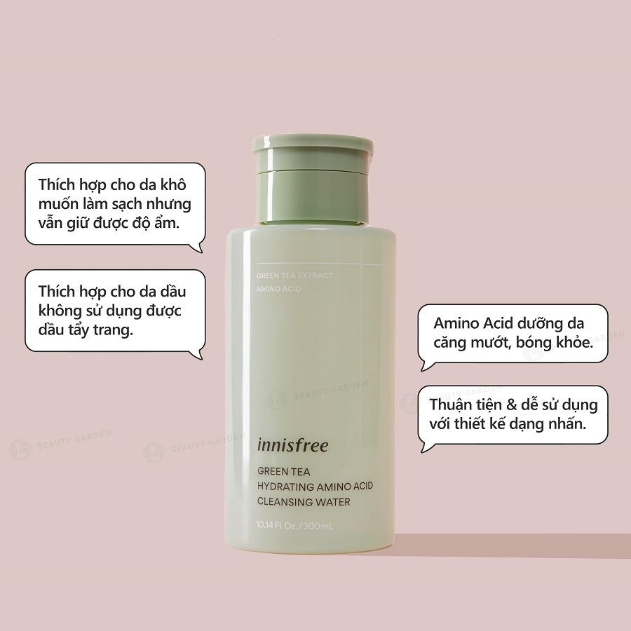 nuoc tay trang innisfree green tea hydrating amino acid cleansing water 300ml hinh anh 1